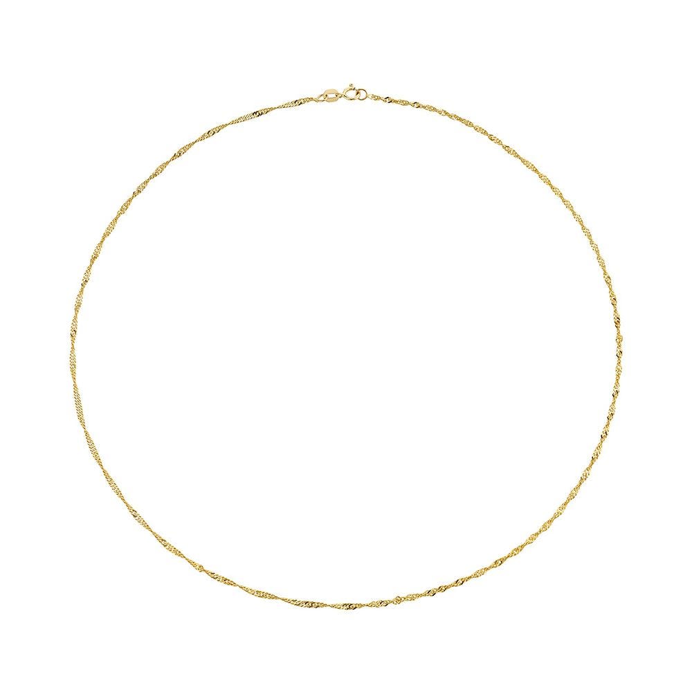 Gold Twisted Rope Chain Necklace